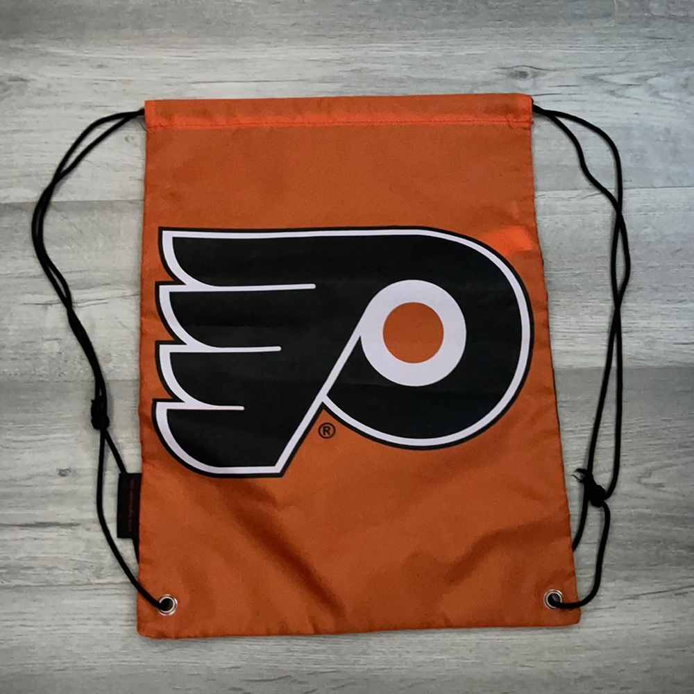 NHL Philadelphia Flyers reversible cinch back pack new